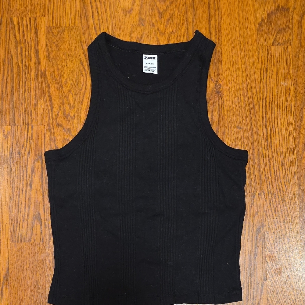 PINK Victoria's Secret Black Sleeveless Top